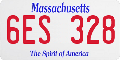 MA license plate 6ES328