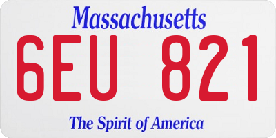 MA license plate 6EU821