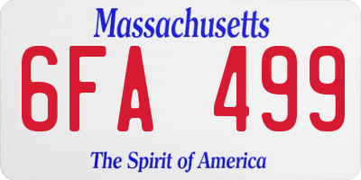 MA license plate 6FA499