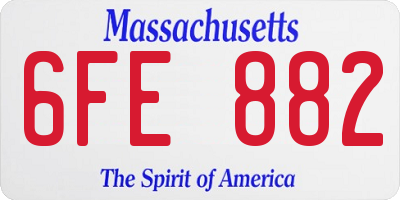MA license plate 6FE882