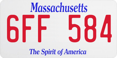 MA license plate 6FF584