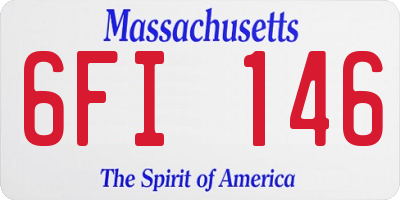 MA license plate 6FI146