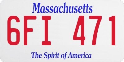 MA license plate 6FI471