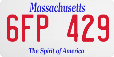 MA license plate 6FP429