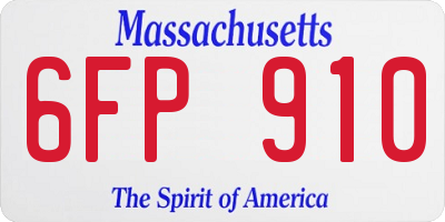 MA license plate 6FP910