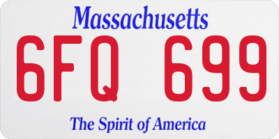 MA license plate 6FQ699