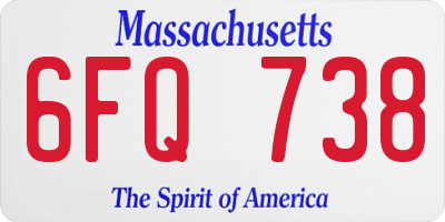 MA license plate 6FQ738
