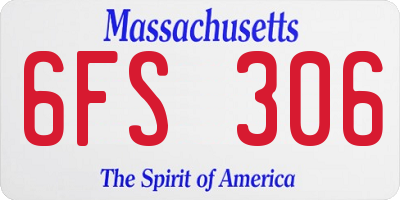 MA license plate 6FS306