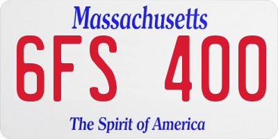 MA license plate 6FS400
