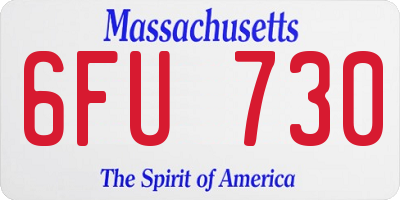 MA license plate 6FU730