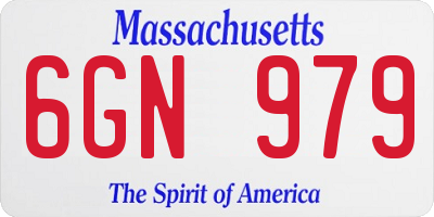 MA license plate 6GN979