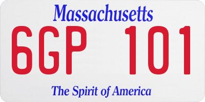 MA license plate 6GP101