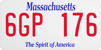 MA license plate 6GP176