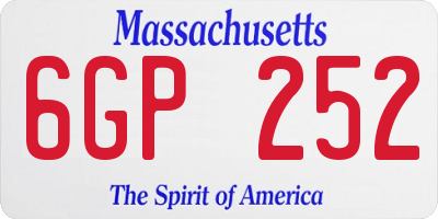 MA license plate 6GP252