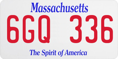 MA license plate 6GQ336