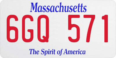 MA license plate 6GQ571
