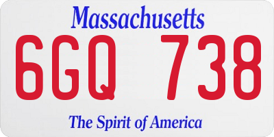 MA license plate 6GQ738