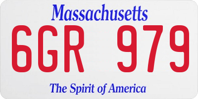 MA license plate 6GR979