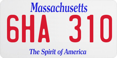 MA license plate 6HA310