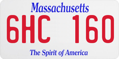 MA license plate 6HC160