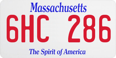MA license plate 6HC286