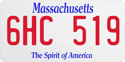 MA license plate 6HC519