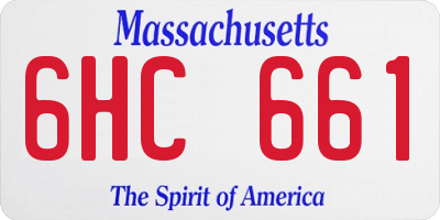 MA license plate 6HC661