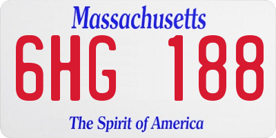 MA license plate 6HG188