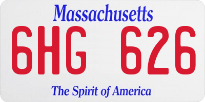 MA license plate 6HG626