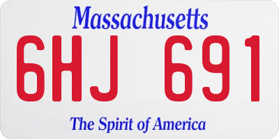 MA license plate 6HJ691