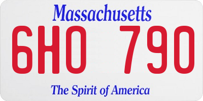 MA license plate 6HO790