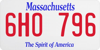 MA license plate 6HO796