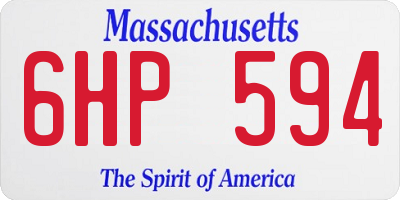 MA license plate 6HP594