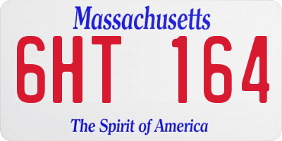 MA license plate 6HT164