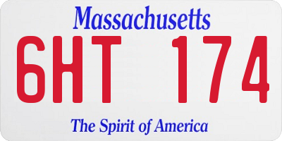 MA license plate 6HT174