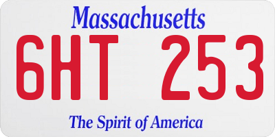MA license plate 6HT253