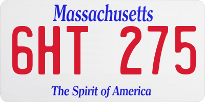 MA license plate 6HT275