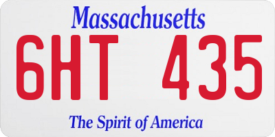 MA license plate 6HT435