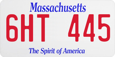 MA license plate 6HT445