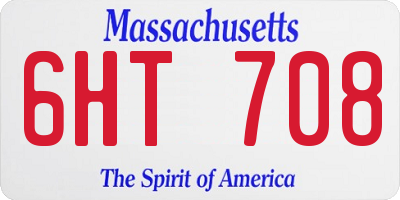MA license plate 6HT708