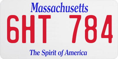 MA license plate 6HT784