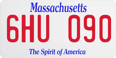 MA license plate 6HU090