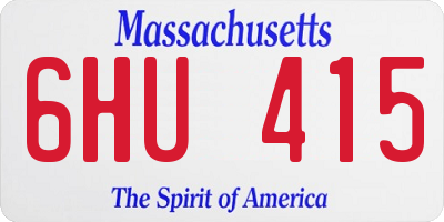 MA license plate 6HU415