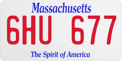 MA license plate 6HU677
