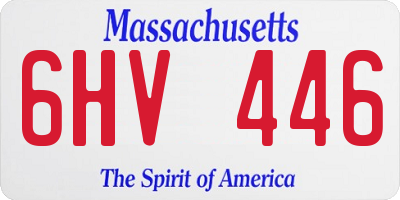 MA license plate 6HV446