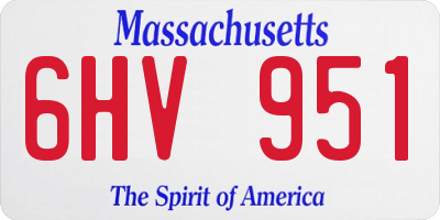 MA license plate 6HV951