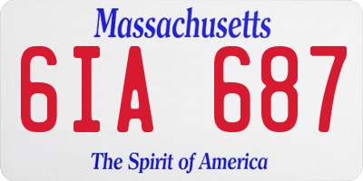 MA license plate 6IA687