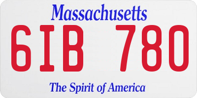 MA license plate 6IB780