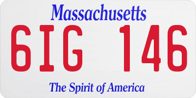 MA license plate 6IG146
