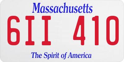 MA license plate 6II410